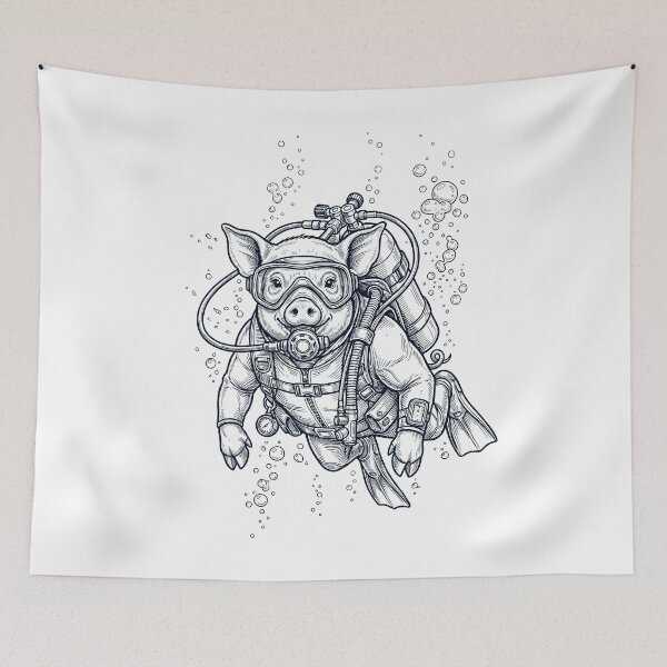 Item preview, Pig Scuba Diving Diver Animal Lover designed and sold by TerryConnells.