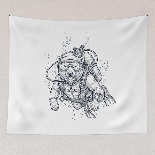 Item preview, Polar Bear Scuba Diving Diver Animal Lover designed and sold by TerryConnells.