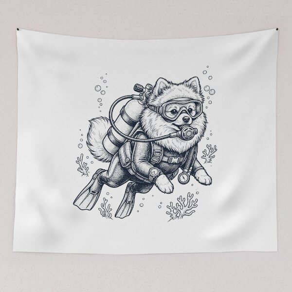 Item preview, Pomeranian Scuba Diving Diver Dog Owner designed and sold by TerryConnells.
