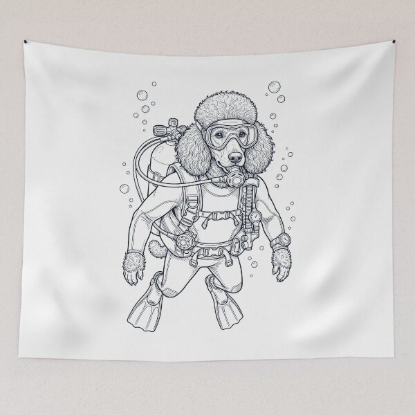 Item preview, Poodle Scuba Diving Diver Dog Owner designed and sold by TerryConnells.