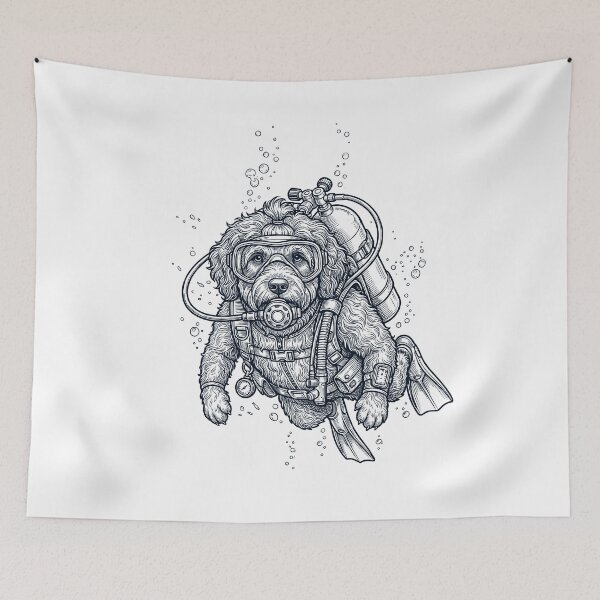Item preview, Portuguese Water Dog Scuba Diving Diver Dog Owner designed and sold by TerryConnells.