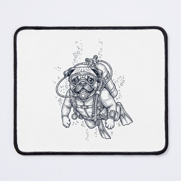 Item preview, Pug Scuba Diving Diver Dog Owner designed and sold by TerryConnells.