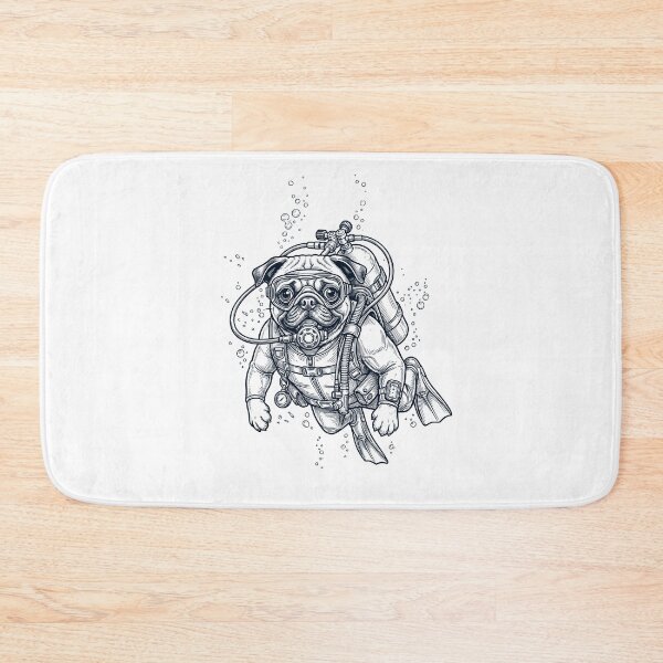 Item preview, Pug Scuba Diving Diver Dog Owner designed and sold by TerryConnells.