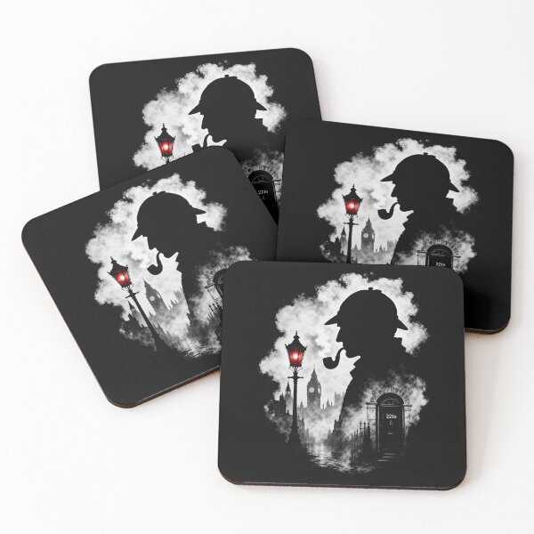 Item preview, Sherlock Holmes 221B Baker Street Foggy London Silhouette designed and sold by Fenay Designs.
