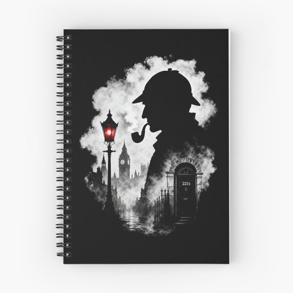 Item preview, Sherlock Holmes 221B Baker Street Foggy London Silhouette designed and sold by Fenay Designs.