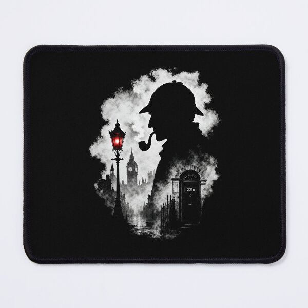 Item preview, Sherlock Holmes 221B Baker Street Foggy London Silhouette designed and sold by Fenay Designs.