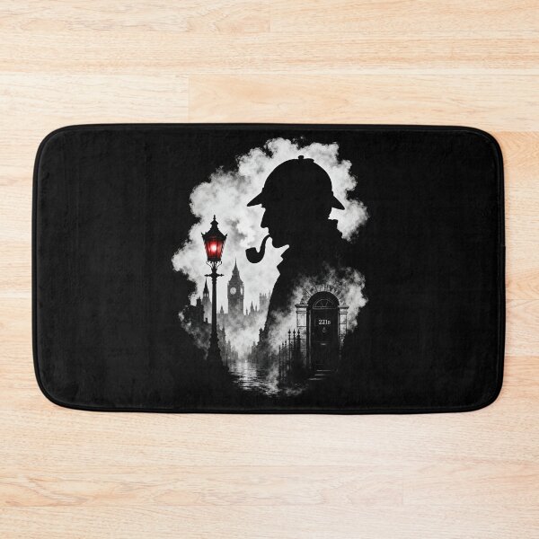 Item preview, Sherlock Holmes 221B Baker Street Foggy London Silhouette designed and sold by Fenay Designs.
