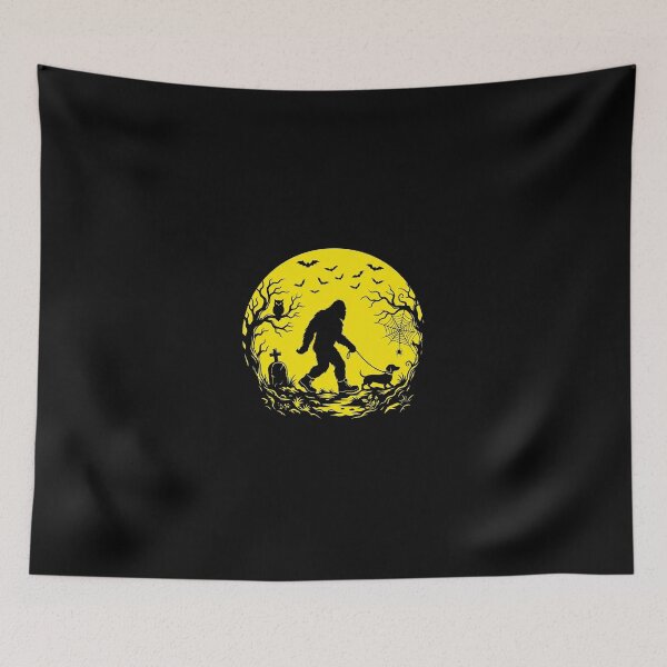 Item preview, Bigfoot Walking Dachshund Dog Funny Halloween Full Moon designed and sold by longngusuc.