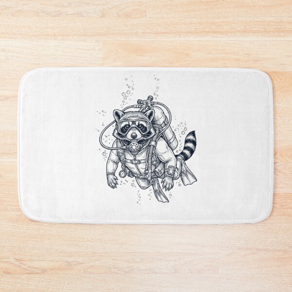 Item preview, Raccoon Scuba Diving Diver Animal Lover designed and sold by TerryConnells.