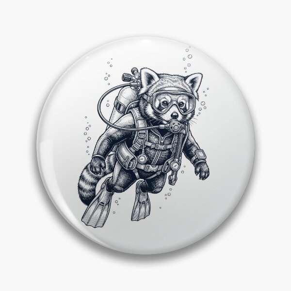 Item preview, Red Panda Scuba Diving Diver Animal Lover designed and sold by TerryConnells.