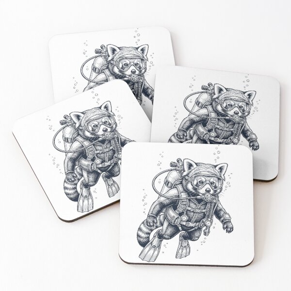 Item preview, Red Panda Scuba Diving Diver Animal Lover designed and sold by TerryConnells.