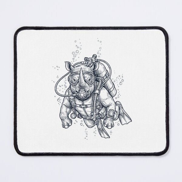 Item preview, Rhino Scuba Diving Diver Animal Lover designed and sold by TerryConnells.