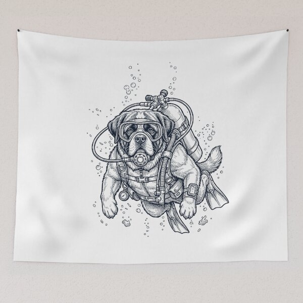 Item preview, Saint Bernard Scuba Diving Diver Dog Owner designed and sold by TerryConnells.