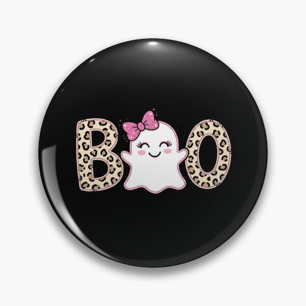 Item preview, Halloween Ghost Boo Cute Leopard Print Pink Bow Spooky Seaso designed and sold by longngusuc.