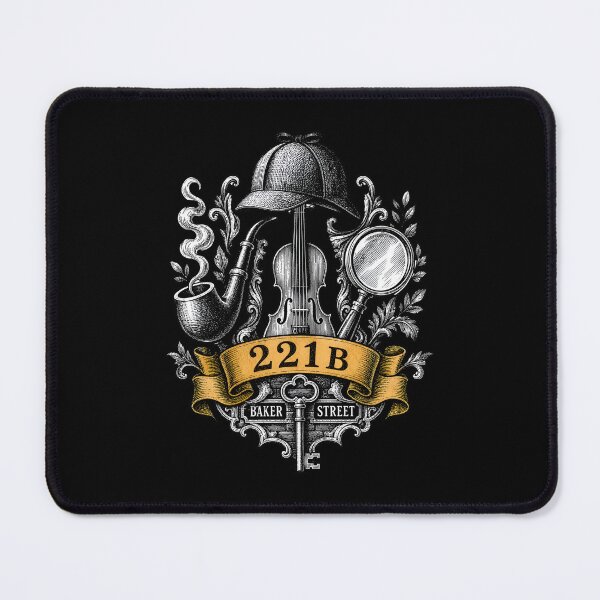 Item preview, Sherlock Holmes 221B Baker Street Vintage Violin Crest designed and sold by Fenay Designs.