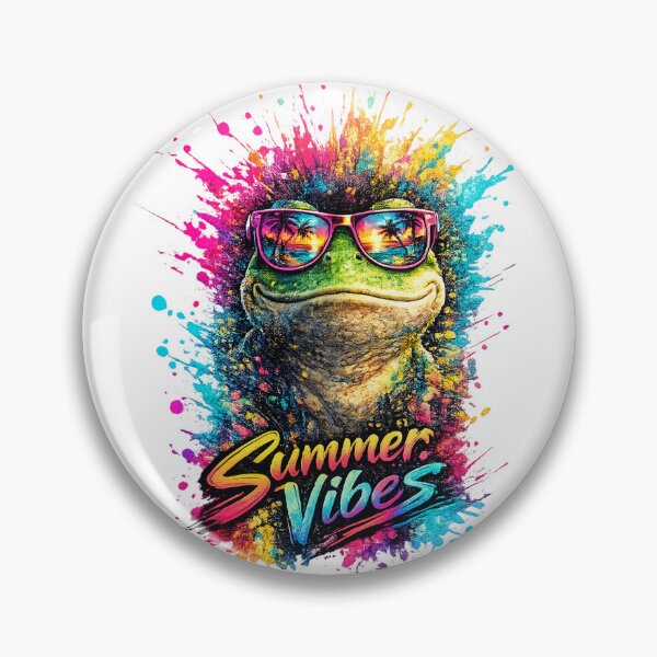 Item preview, Summer Vibes Frog – Cool Sunglasses Color Splash T-Shirt Design designed and sold by GooniSL.