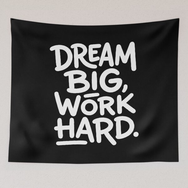 Item preview, Dream Big Work Hard Motivation Inspirational designed and sold by graphixpolash.