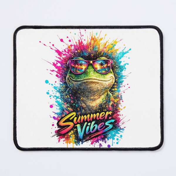 Item preview, Summer Vibes Frog – Cool Sunglasses Color Splash T-Shirt Design designed and sold by GooniSL.