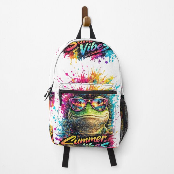 Item preview, Summer Vibes Frog – Cool Sunglasses Color Splash T-Shirt Design designed and sold by GooniSL.