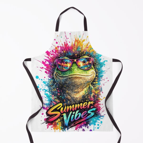 Item preview, Summer Vibes Frog – Cool Sunglasses Color Splash T-Shirt Design designed and sold by GooniSL.