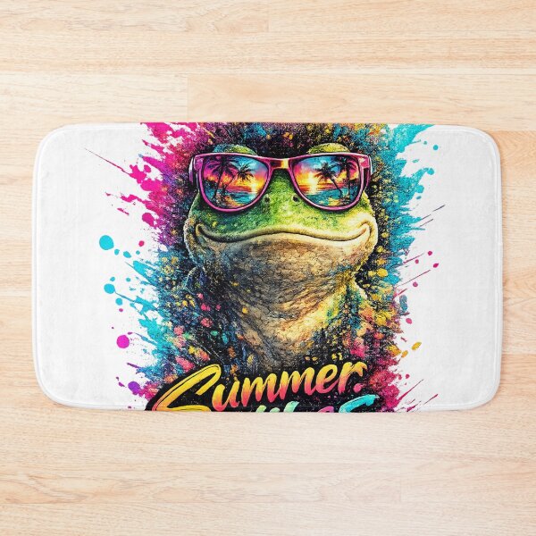 Item preview, Summer Vibes Frog – Cool Sunglasses Color Splash T-Shirt Design designed and sold by GooniSL.