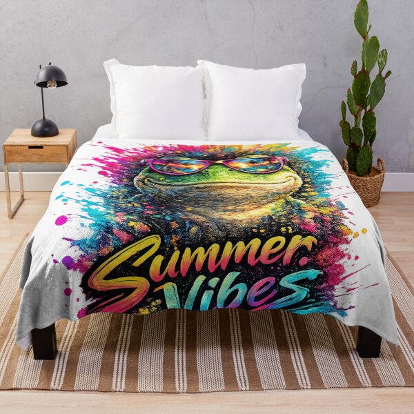 Item preview, Summer Vibes Frog – Cool Sunglasses Color Splash T-Shirt Design designed and sold by GooniSL.