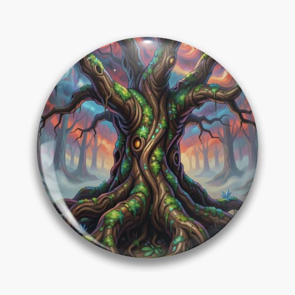 Item preview, Mystical ancient tree with vibrant colors, cosmic sky and powerful fantasy atmosphere designed and sold by FotoworldEdel.