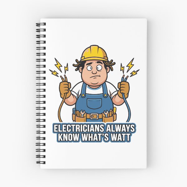 Item preview, Electricians Always Know What's Watt - Funny Electrician Cartoon Gift designed and sold by Sekla-Studio.