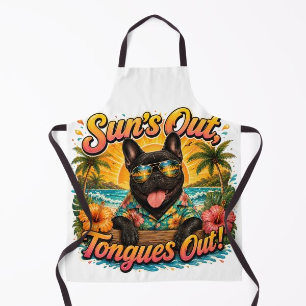 Item preview, Sun's Out Tongues Out – Funny Frenchie Summer Vibe designed and sold by DailyStruggleCo.