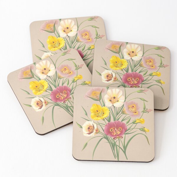 Item preview, Mariposa Lily Flowers | Botanical Art designed and sold by GammaRay.
