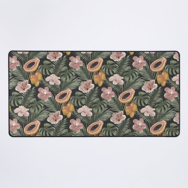 Item preview, Midnight Black Tropical Botanical Monstera Hibiscus Maximalist Garden designed and sold by chrisdembinski.