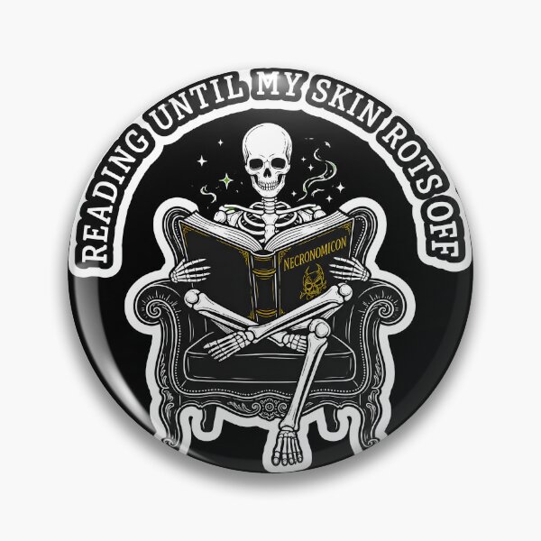 Item preview, Funny Reading Skeleton Sticker - Reading Until My Skin Rots Off Dark Academia designed and sold by Jankes88.
