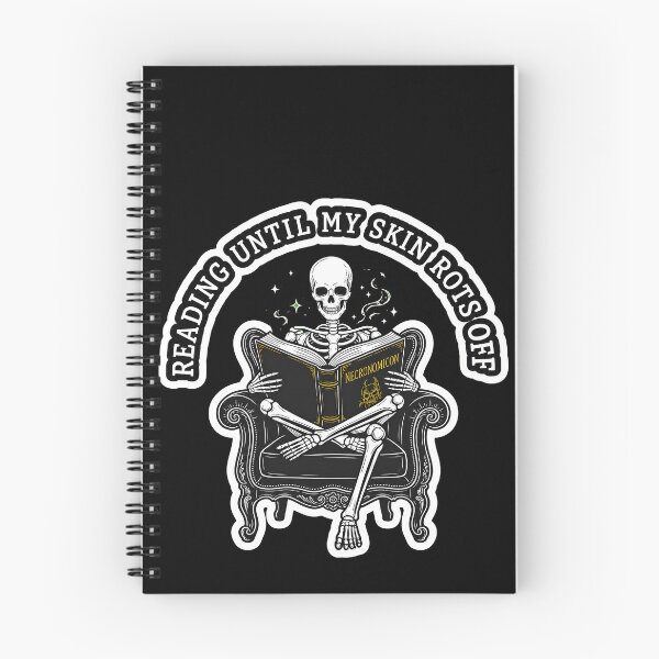 Item preview, Funny Reading Skeleton Sticker - Reading Until My Skin Rots Off Dark Academia designed and sold by Jankes88.