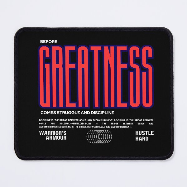 Item preview, Greatness And Discipline Quotes for Him designed and sold by WarriorsArmour.