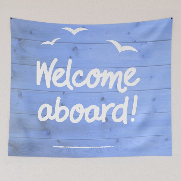Item preview, Welcome Aboard Boat Crew Fun Nautical Design designed and sold by CreativeBridge.
