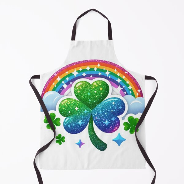 Item preview, Glittering magic: clover leaf under a starry sky and rainbow designed and sold by FotoworldEdel.