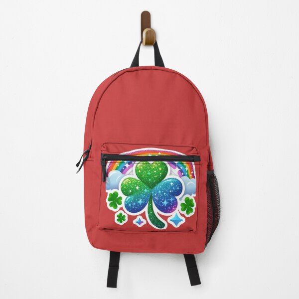 Item preview, Glittering magic: clover leaf under a starry sky and rainbow designed and sold by FotoworldEdel.