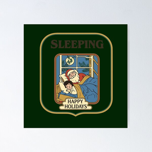 Item preview, Sleeping Santa Retro Christmas  Happy Holidays Parody designed and sold by Log77.