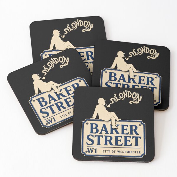 Item preview, Baker Street London Sherlock Holmes Vintage Enamel Sign Art designed and sold by Fenay Designs.