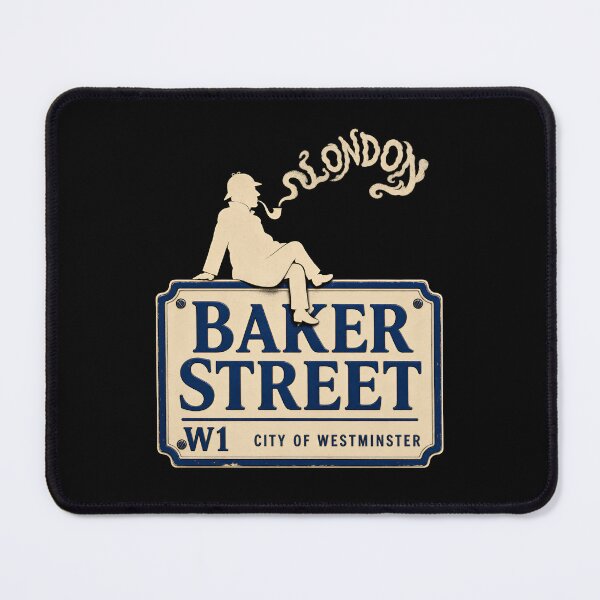 Item preview, Baker Street London Sherlock Holmes Vintage Enamel Sign Art designed and sold by Fenay Designs.