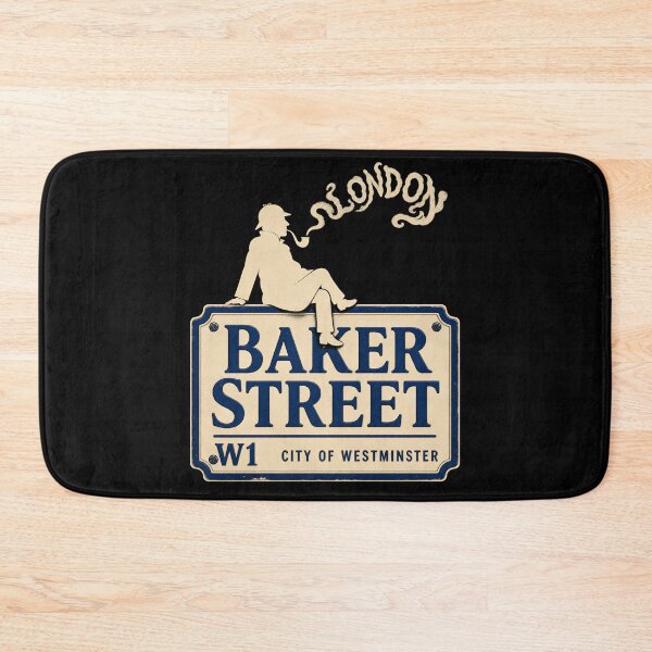 Item preview, Baker Street London Sherlock Holmes Vintage Enamel Sign Art designed and sold by Fenay Designs.