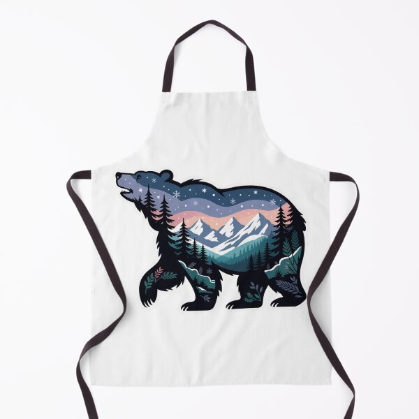 Item preview, Bear Mountain Landscape – Wildlife Silhouette Night Art designed and sold by Gabe1983.