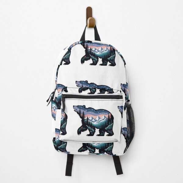 Item preview, Bear Mountain Landscape – Wildlife Silhouette Night Art designed and sold by GabeMountainArt.