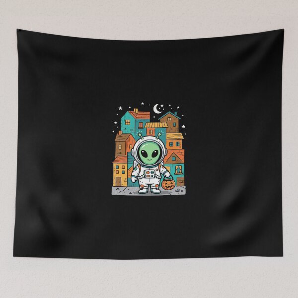 Item preview, Cute Alien Halloween Trick-Or-Treat Astronaut Spaceman designed and sold by longngusuc.