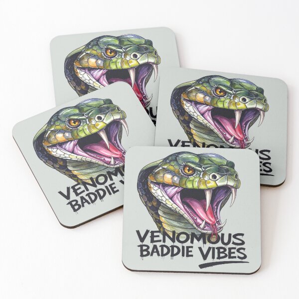 Item preview, Venomous baddie vibes, poisonous snake designed and sold by LiskoDesign.