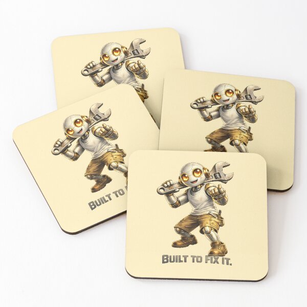 Item preview, Friendly Robot Mechanic – Built To Fix It Design designed and sold by Yomere.