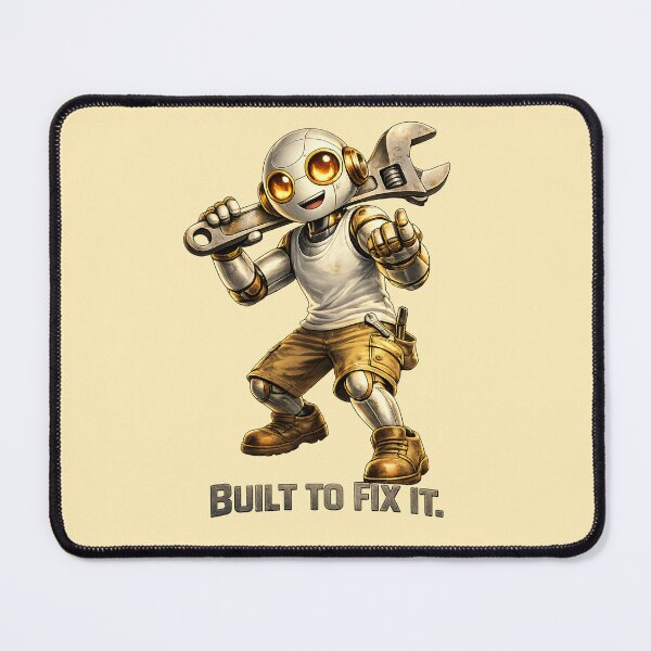 Item preview, Friendly Robot Mechanic – Built To Fix It Design designed and sold by Yomere.