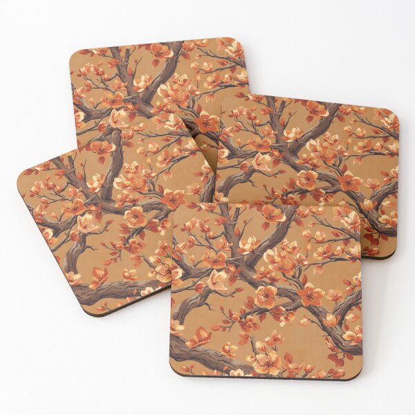 Item preview, Orange Sakura Flower | Vibrant Floral Japanese Botanical Watercolour designed and sold by Desolaa_Arts.