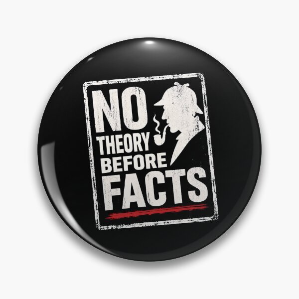 Item preview, No Theory Before Facts Sherlock Holmes Grungy Quote Sign designed and sold by Fenay Designs.