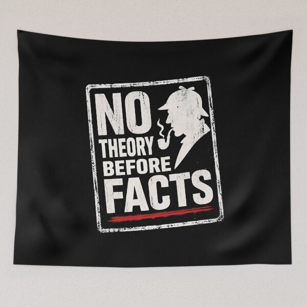 Item preview, No Theory Before Facts Sherlock Holmes Grungy Quote Sign designed and sold by Fenay Designs.